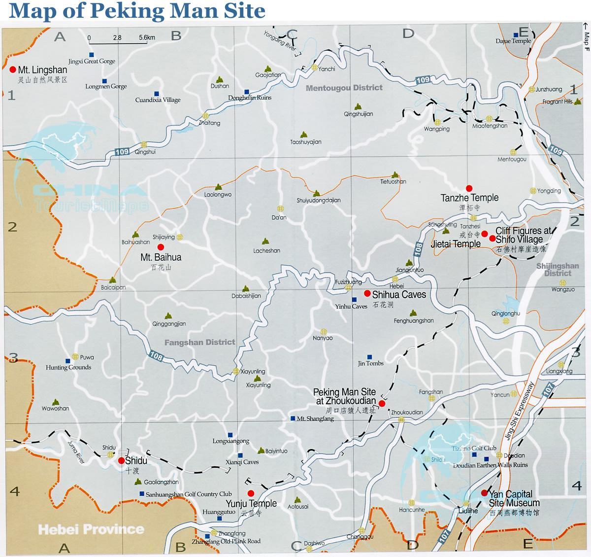 mapa ng Peking