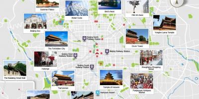 Beijing mga lugar ng interes sa mapa