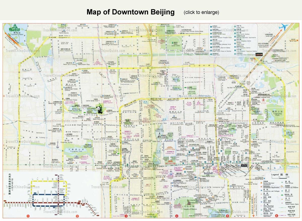 Beijing sightseeing mapa