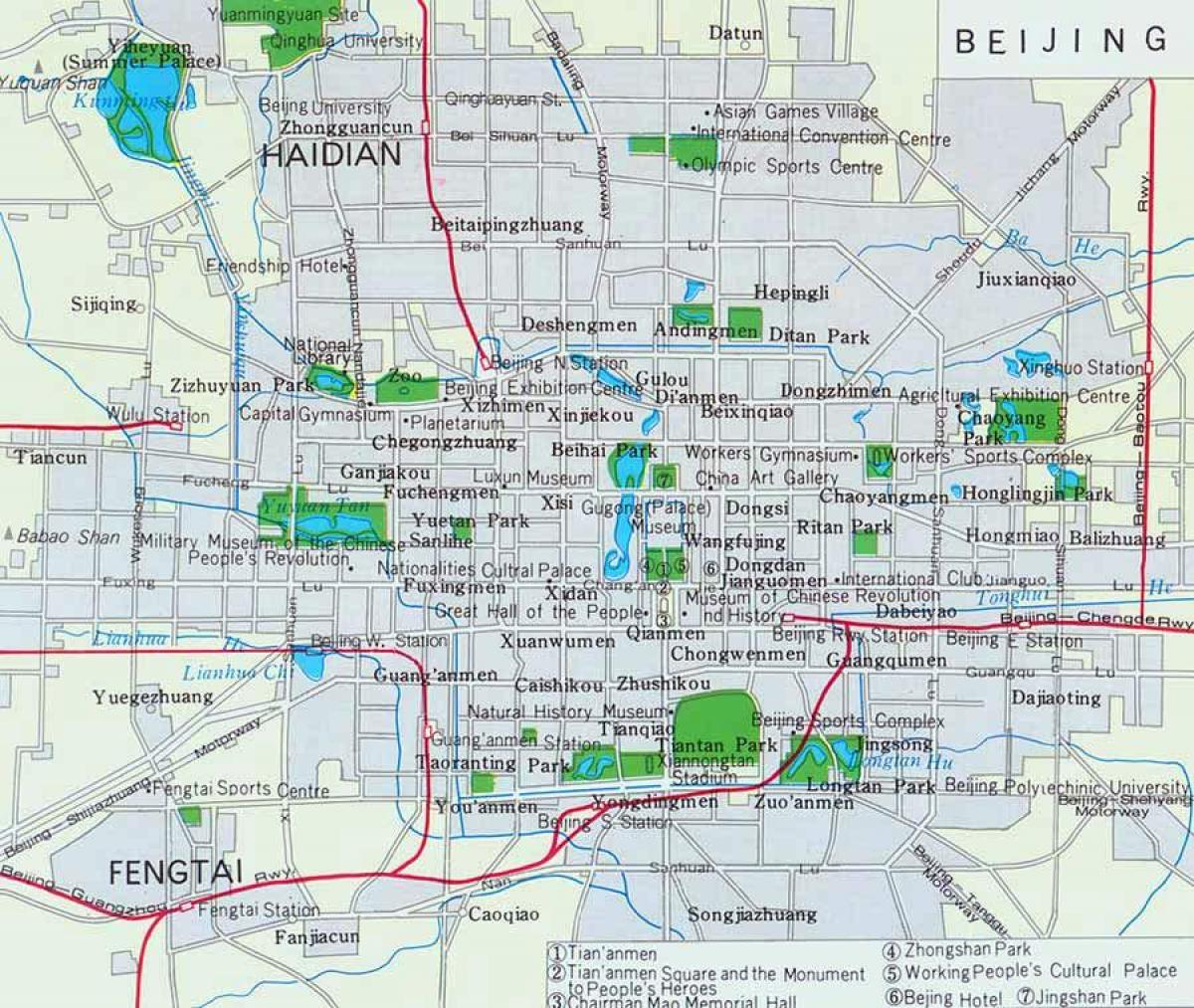 mapa ng Beijing city