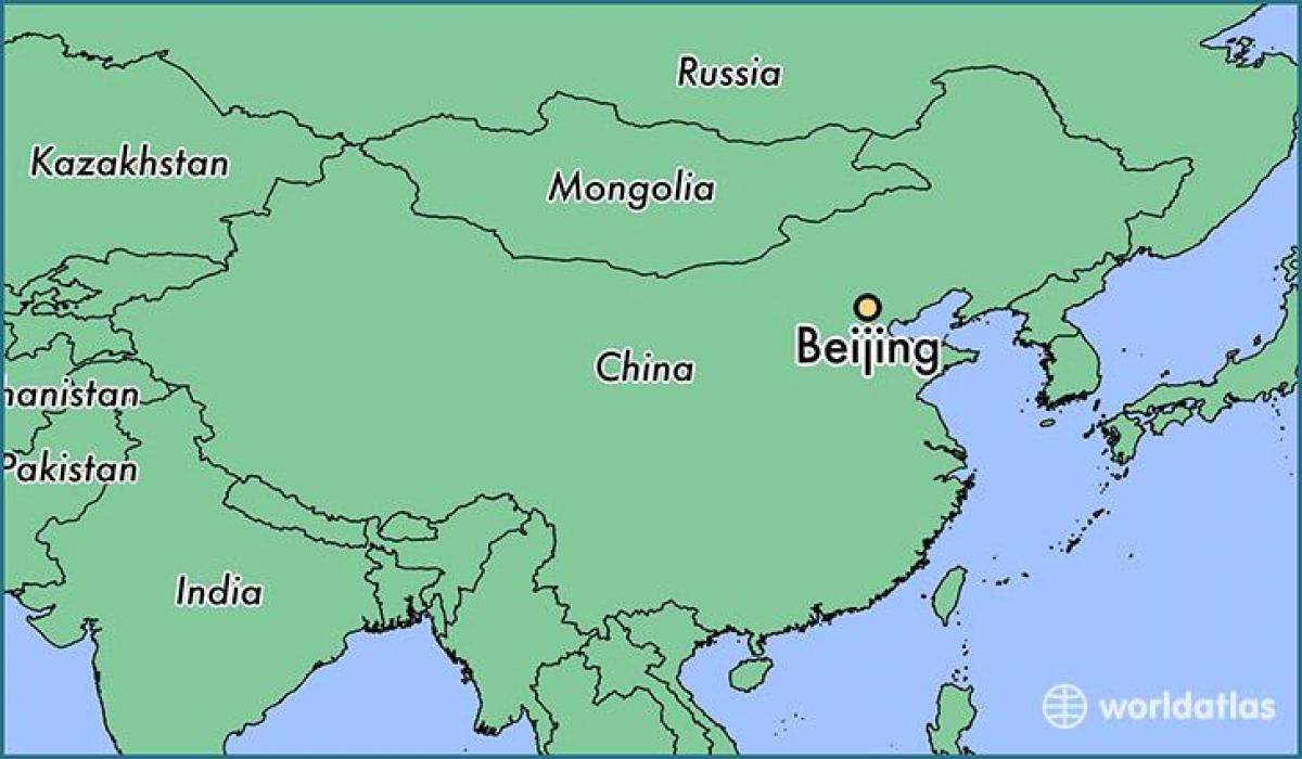 Beijing China sa mapa ng mundo