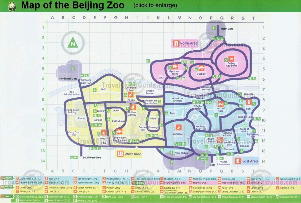 mapa ng Beijing zoo